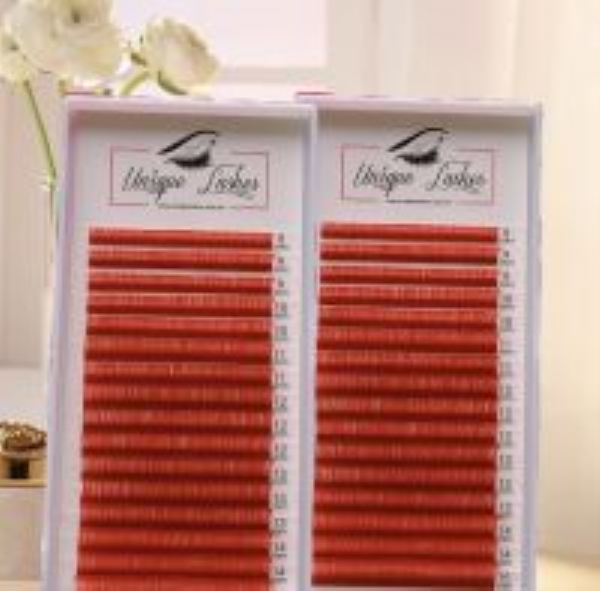 Red color lashes - Unique Lashes